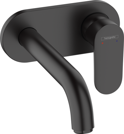Внешняя часть смесителя для раковины hansgrohe Vernis Blend скрытого монтажа, настенный 71576670, матовый черный