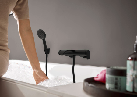 Готовый набор для ванны hansgrohe Vivenis с ручным душем Pulsify HG-PR61, матовый черный