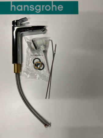 Смеситель для раковины hansgrohe Logis 190, со сливным гарнитуром 71090000/U, хром, уцененный товар