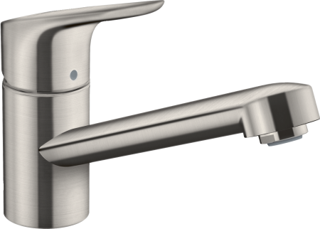 Смеситель для кухонной мойки hansgrohe Focus M43 100, с поворотным изливом 71818800, под сталь
