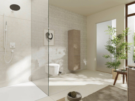 Внешняя часть термостата hansgrohe ShowerSelect Comfort E для скрытой установки на 2 функции, 15572700, матовый белый