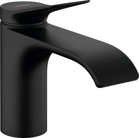 Смеситель для раковины hansgrohe Vivenis 80 без сливного гарнитура 75012670, матовый черный