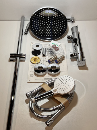 Душевая система hansgrohe Crometta S 240 1 режим с термостатом 27267000/U, хром, уцененный товар