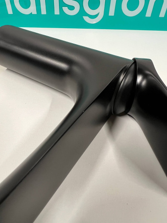 Смеситель для раковины hansgrohe Vivenis 110 со сливным гарнитуром, 75020670/U, матовый черный, уцененный товар