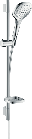 Душевой гарнитур hansgrohe Raindance Select E 120 3jet со штангой 65 см и мыльницей 26620000, хром