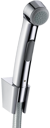 Гигиенический душ hansgrohe 1jet с держателем и шлангом 125 см 32129820, шлифованный никель