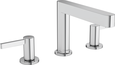 Смеситель для раковины hansgrohe Finoris 110, на 3 отверстия, со сливным клапаном Push-Open 76033000, хром