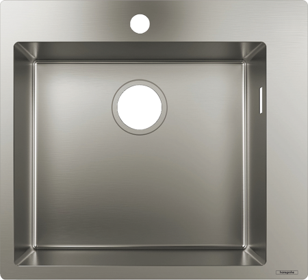 Кухонная мойка hansgrohe S71 S711-F450 врезная 43301800, нержавеющая сталь
