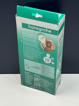 Ручной душ hansgrohe Crometta 100 1jet EcoSmart 26333400/U1, белый/хром, уцененный товар