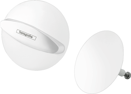 Внешняя часть системы слива-перелива для ванны hansgrohe Flexaplus 58185700, матовый белый