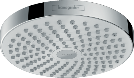 Верхний душ hansgrohe Croma Select S 180 2jet 26522400, белый/хром