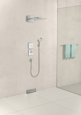 Верхний душ hansgrohe Rainmaker Select 580 3jet с настенным креплением скрытого монтажа 24001400, белый/хром