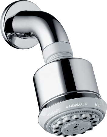 Верхний душ hansgrohe Clubmaster 85 3jet EcoSmart с настенным кронштейном 26606000, хром
