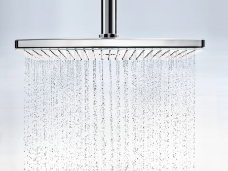 Верхний душ hansgrohe Rainmaker Select 460 2jet EcoSmart с потолочным кронштейном скрытого монтажа 24014400, белый/хром