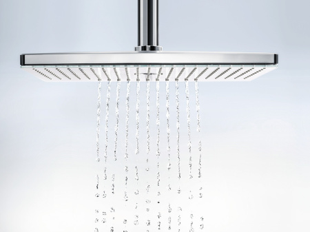 Верхний душ hansgrohe Rainmaker Select 460 2jet EcoSmart с потолочным кронштейном скрытого монтажа 24014400, белый/хром
