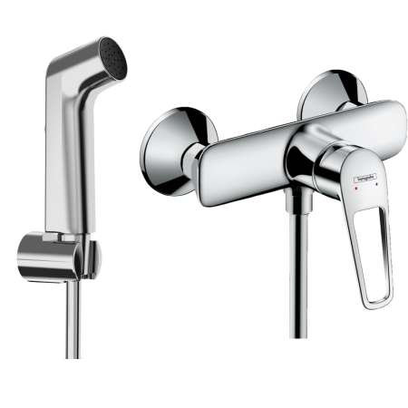 Готовый набор для гигиенический душа hansgrohe со смесителем Novus Loop, гигиеническим душем и шлангом 125 см, HG-PR272, хром