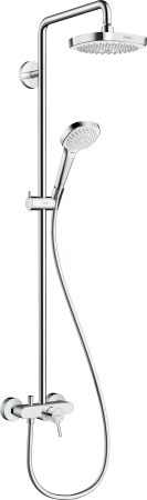 Душевая система hansgrohe Croma Select E 180 2jet со смесителем для душа 27258400, белый/хром