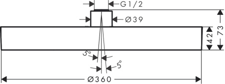 Верхний душ hansgrohe Rainfinity 360 1jet 26231700, матовый белый