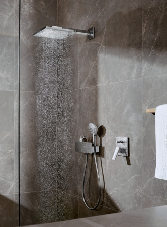 Верхний душ hansgrohe Raindance E 300 1jet с настенным кронштейном 26238000, хром