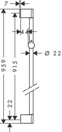 Душевая штанга hansgrohe Unica Croma 90 см 26506000, хром
