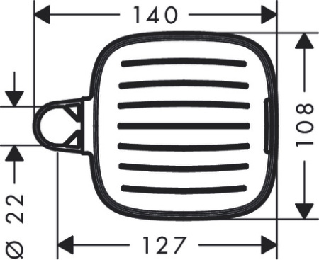 Мыльница hansgrohe Casetta E для душевого гарнитура 26519000, хром