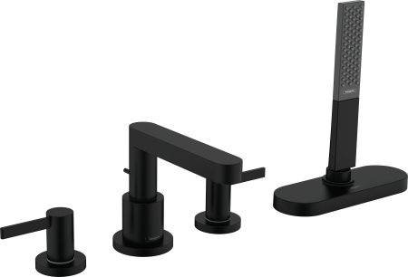 Внешняя часть смесителя для ванны hansgrohe Finoris на край ванны, на 4 отверстия, с sBox 76444670, матовый черный
