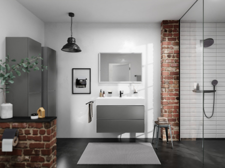 Настенный держатель Hansgrohe Rainfinity Porter 500 с полкой левый, 26843140, шлифованная бронза