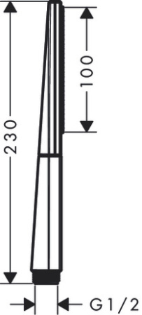 Ручной душ hansgrohe Rainfinity 100 1jet 26866340, шлифованный черный хром