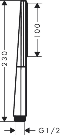 Ручной душ hansgrohe Rainfinity 100 1jet 26866670, матовый черный