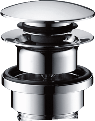 Донный клапан для раковины и биде hansgrohe Push-Open 50100000, хром