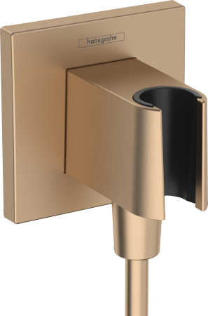 Шланговое подключение hansgrohe FixFit Porter E с держателем для душа 26889140, шлифованная бронза