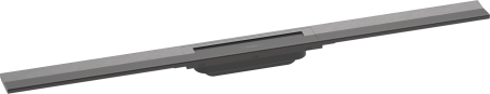 Внешняя часть трапа для душа hansgrohe RainDrain Flex, 90 см, укорачиваемая 56045340, шлифованный черный хром