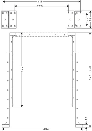 Монтажные скобы для монтажа на плитку hansgrohe sBox 28021000