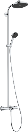 Душевая система hansgrohe Activera S Showerpipe 240 1jet EcoSmart с термостатом для ванны Ecostat Fine, 28871000, хром