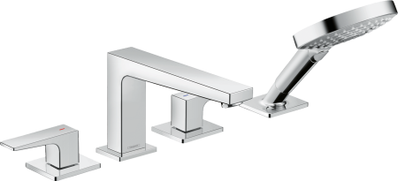 Внешняя часть смесителя для ванны hansgrohe Metropol на край ванны, на 4 отверстия 32552000, хром