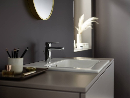 Смеситель для раковины hansgrohe Vernis Blend 100, со сливным гарнитуром 71551000, хром