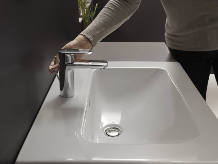 Смеситель для раковины hansgrohe Vernis Blend 100, со сливным гарнитуром 71551000, хром