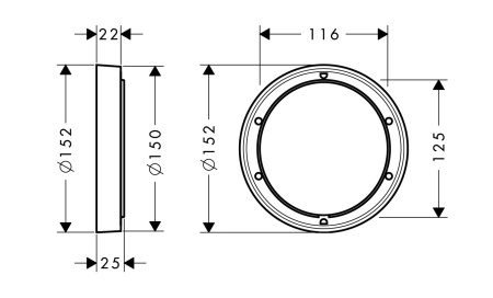 Удлинение внешней части смесителя hansgrohe 13597990, полированное золото