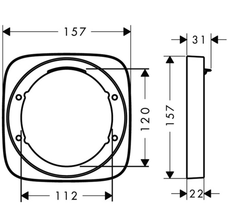 Удлинение внешней части смесителя hansgrohe PuraVida 15597990, полированное золото