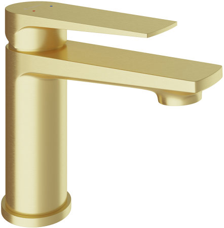 Смеситель для раковины Aqueduto LINHA M-size LIN0250, шлифованное золото