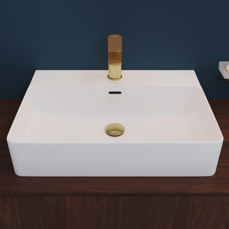 Смеситель для раковины Aqueduto LINHA M-size LIN0250, шлифованное золото