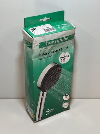 Ручной душ hansgrohe Pulsify Select S 105 3jet Relaxation 24110000/U9, хром, уцененный товар