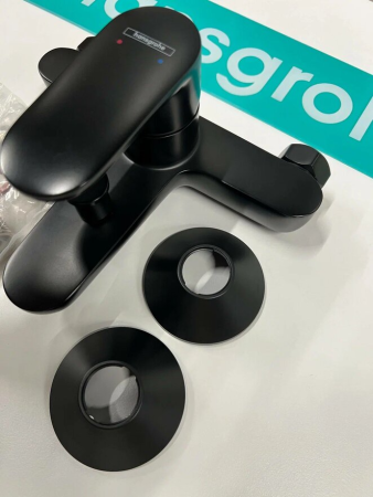 Смеситель для ванны hansgrohe Vernis Blend 71440670/U, матовый черный, уцененный товар