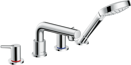 Внешняя часть смесителя для ванны hansgrohe Talis S на край ванны, на 4 отверстия 72418000, хром