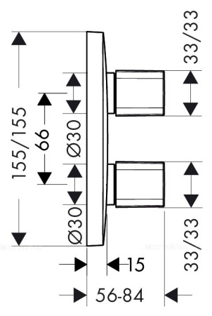 Переключатель потоков для душа hansgrohe PuraVida iControl на 3 потребителя 15777000, хром