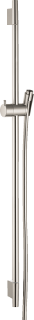 Душевая штанга hansgrohe Unica S Puro 90 см со шлангом 28631820, шлифованный никель