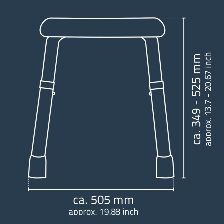 Табурет в ванную RIDDER Go с регулируемой высотой, А170101, белый