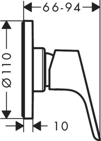 Внешняя часть смесителя для душа hansgrohe Focus скрытого монтажа 31961000, хром