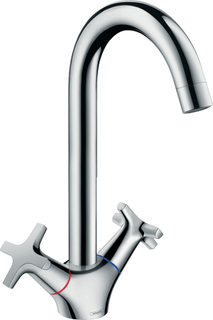 Смеситель для кухонной мойки hansgrohe Logis M32 220 двухвентильный 71285000, хром