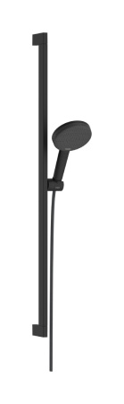 Душевой гарнитур hansgrohe Raindance Alive Select S 125, 3 струи, со штангой Unica E Puro 90 см, 24601670, матовый черный